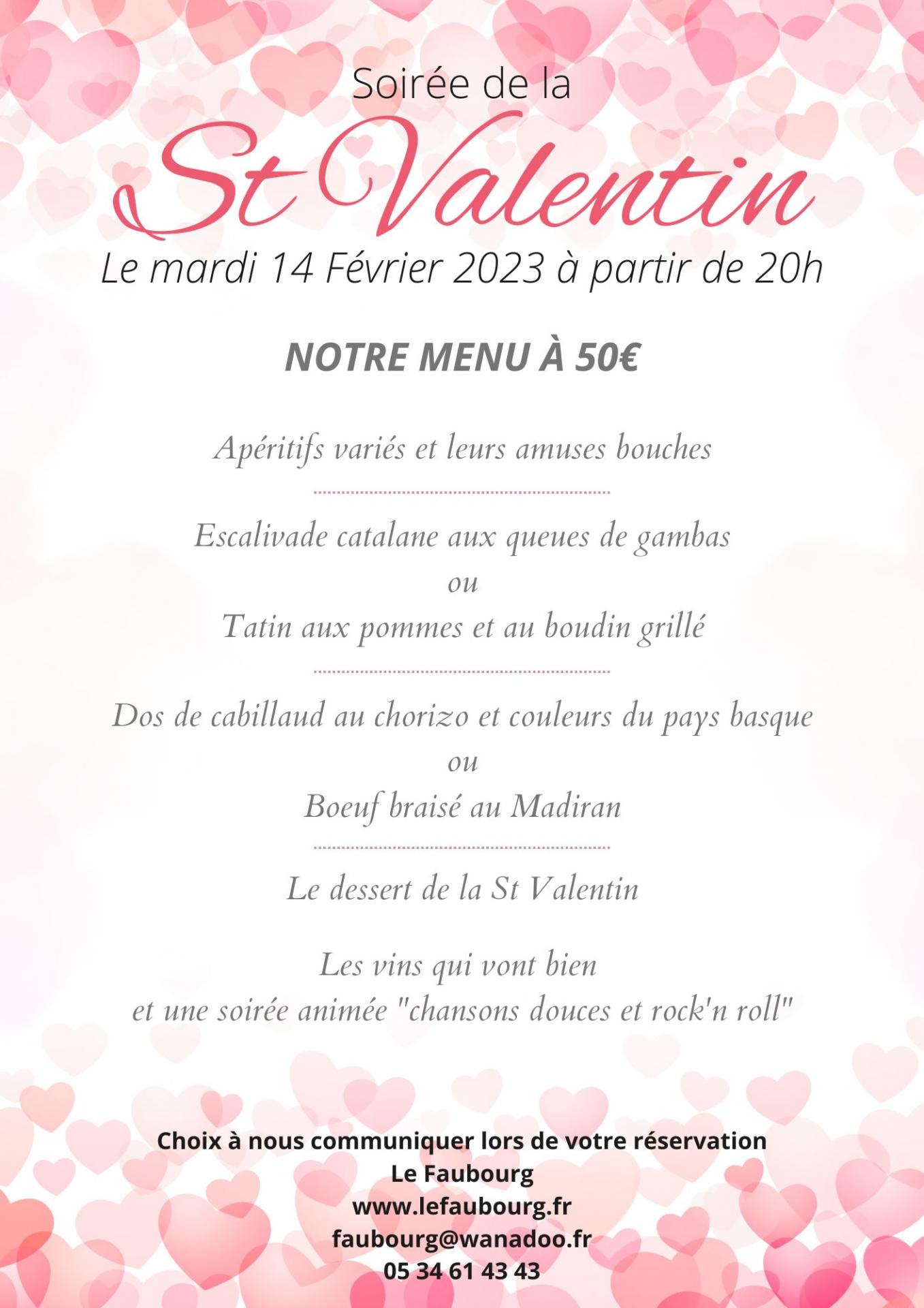 Red pink elegant hearts valentine s day menu